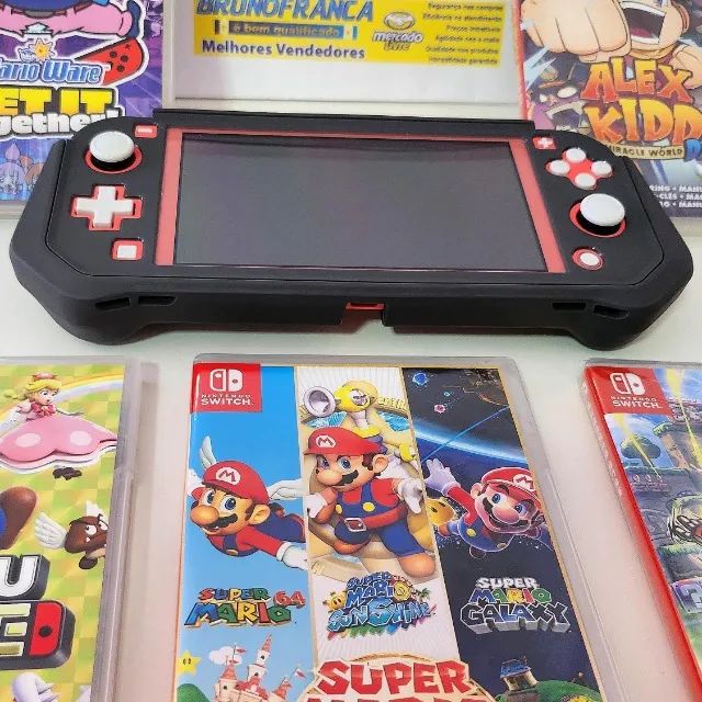 Nintendo Switch Lite +512GB+ jogo mídia física (opcionais) Na caixa Semi-novo Colecionador - Foto 3