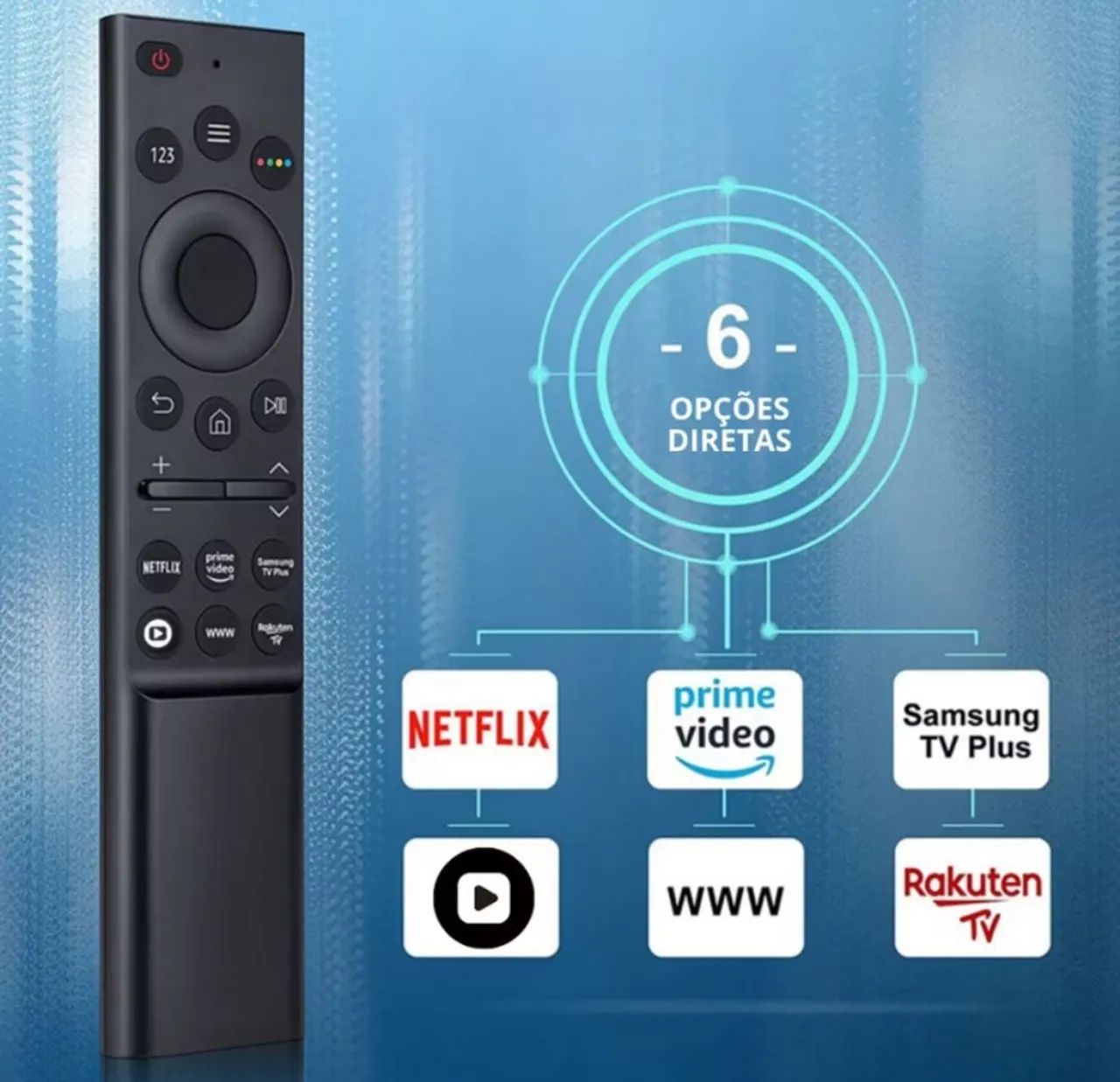 Controle Remoto Para Tv Samsung Smartv 4k 8K + pilhas - Foto 2