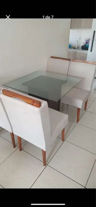 Conjunto de Cadeiras de Veludo Cinza - Foto 2