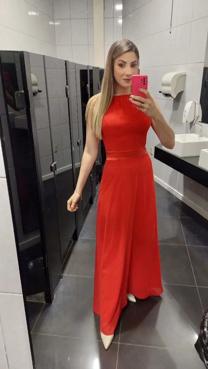 Vestido vermelho casamento convidada - Foto 2