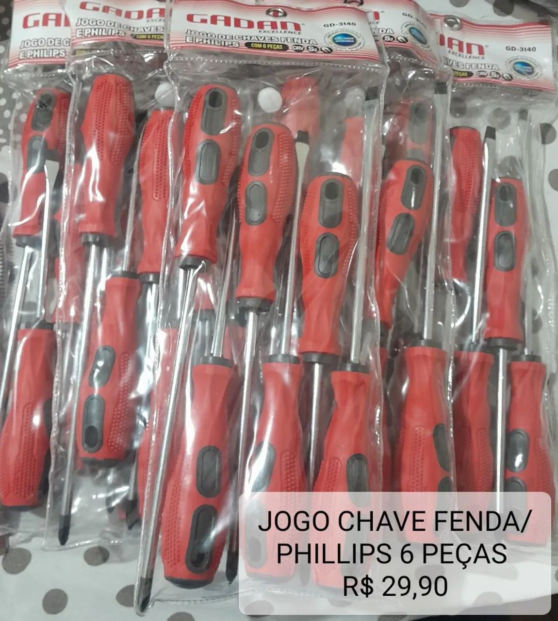 JOGO DE CHAVE DE FENDA/PHILLIPS (6 PEÇAS)  - Foto 2