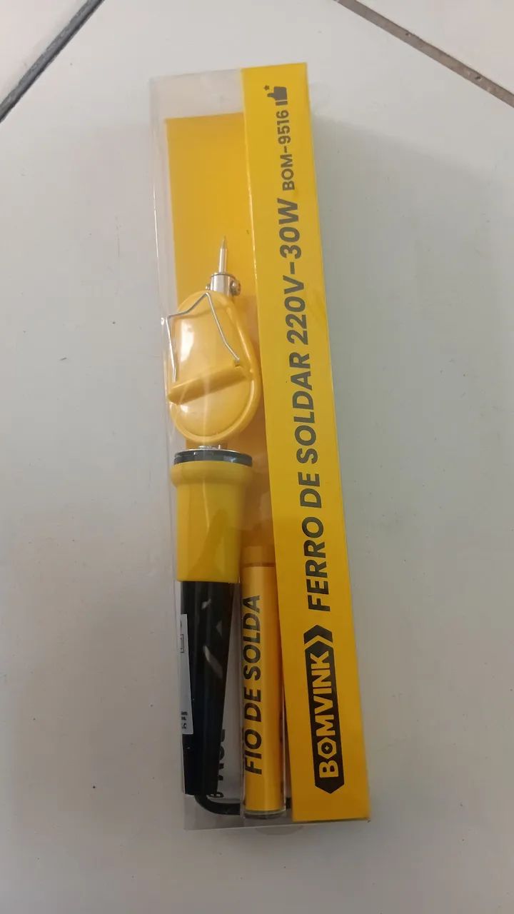 Ferro de Solda Bomvink 220V 30W com Fio de Solda
