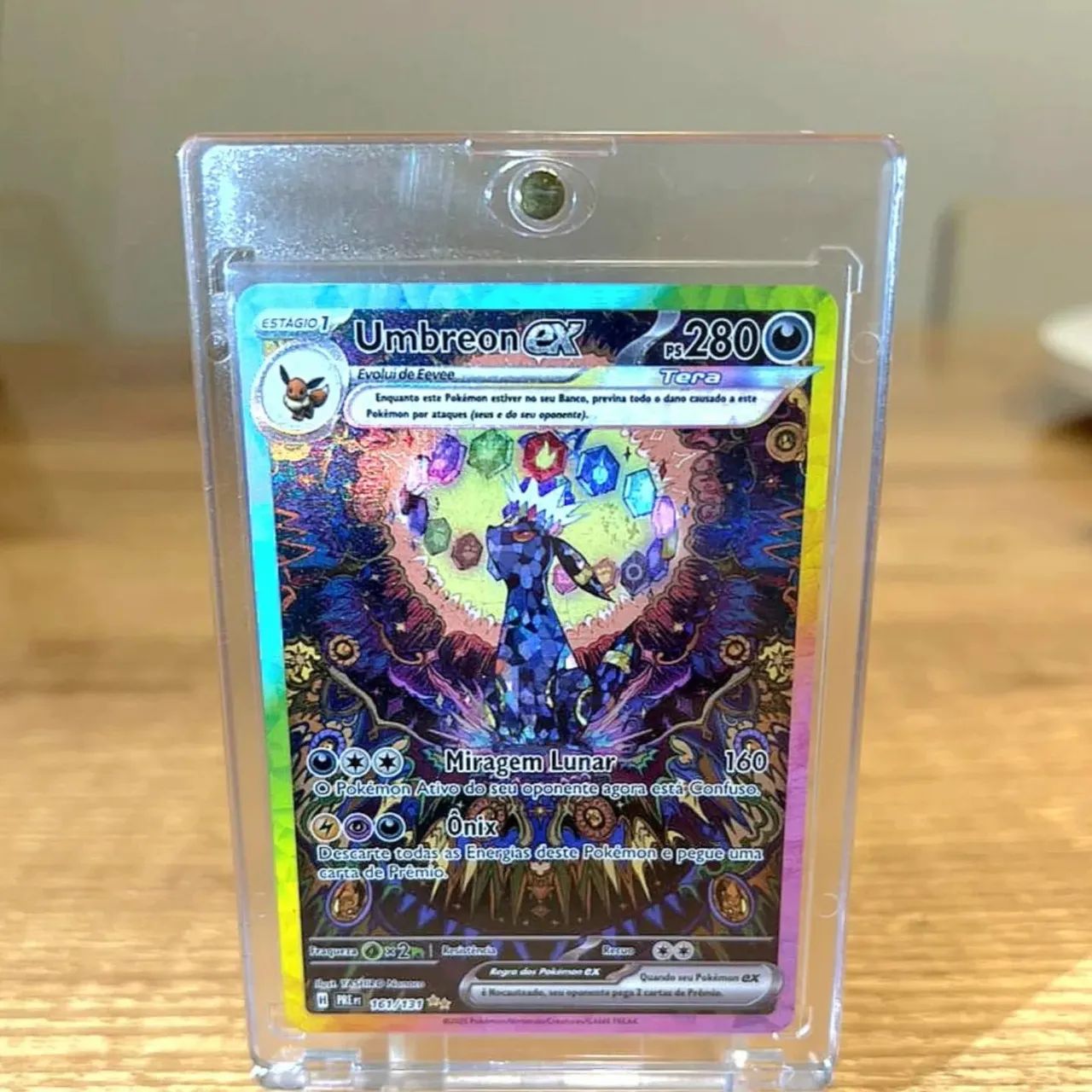 Carta Pokémon Umbreon EX - "NM" EVOLUÇÕES PRISMÁTICAS