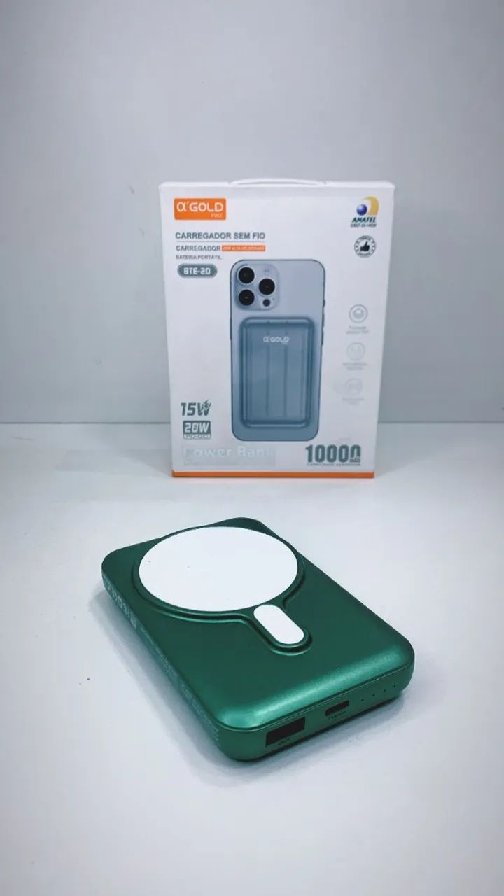 Magsafe, carregador portátil p/ Iphone, pawer bank por indução 5000 mAh e 10000 mAh, produ