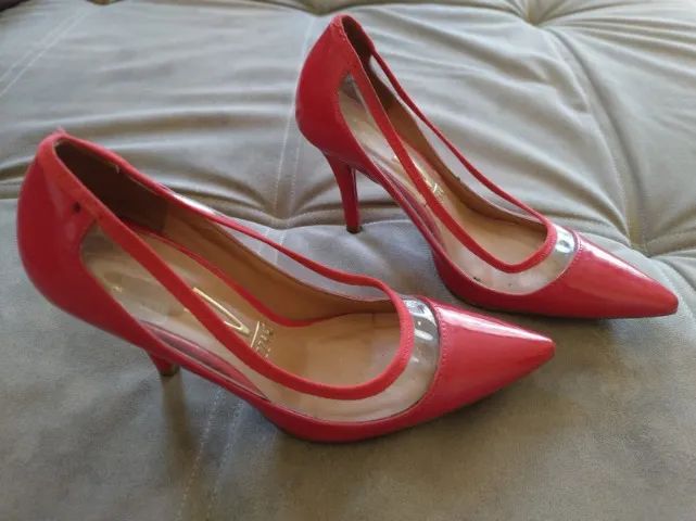 Sapato Scarpin Vizzano Vermelho Salto Alto Tam 36 - Foto 2