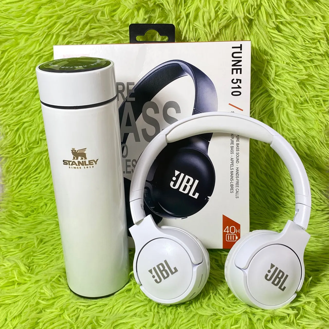 Fones JBL Tune 510 + Garrafa Stanley