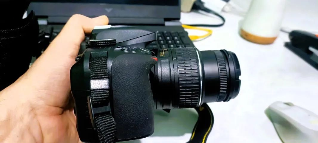 Camera Nikon DSLR D3300 com 2 lentes profissionais e cartão de memoria xd 64gb - Foto 4