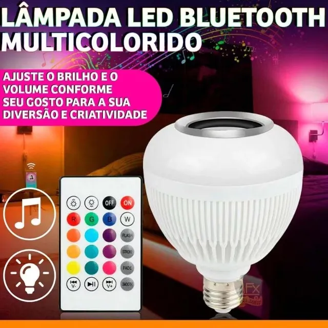 Lâmpada LED com Bluetooth e Controle Remoto