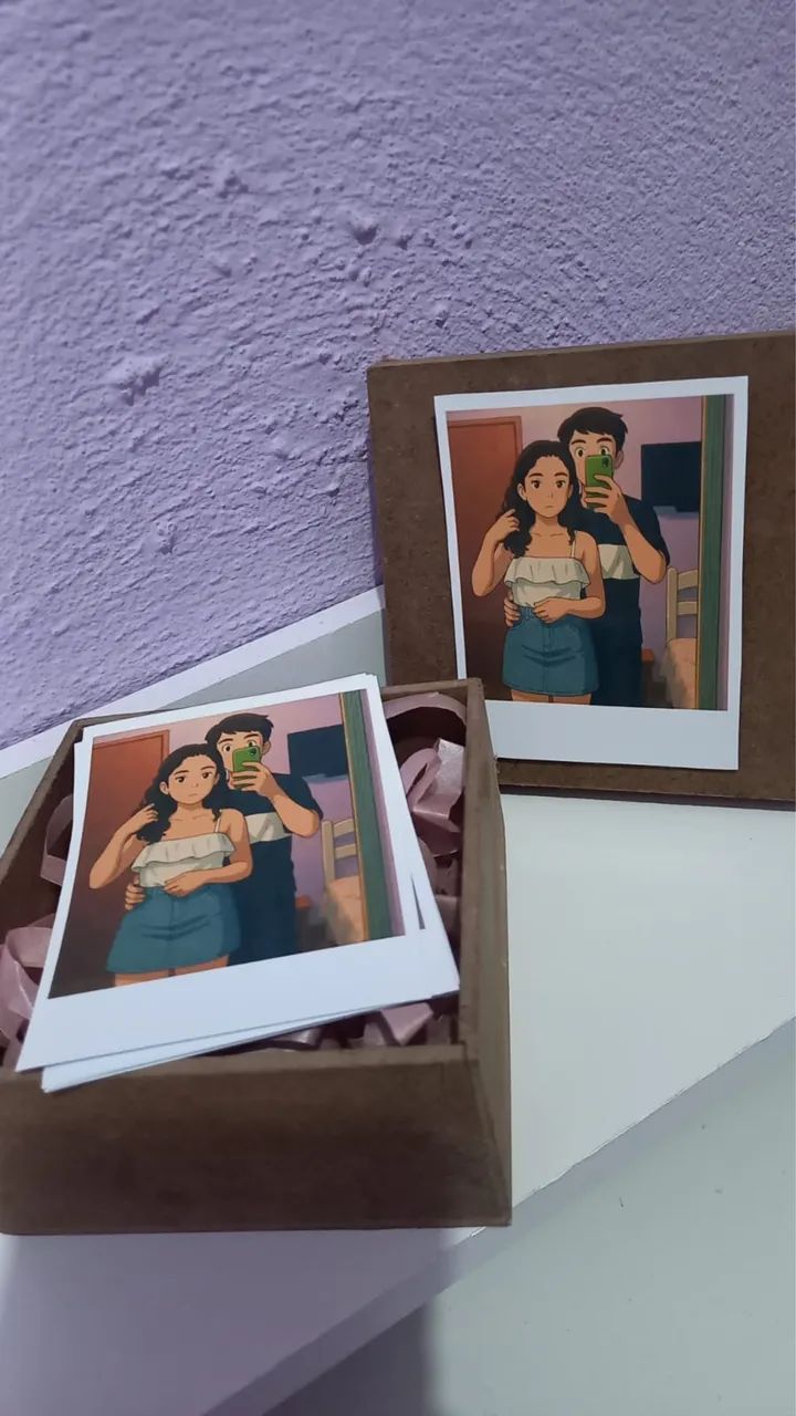 Mini Foto Kit com Caixa MDF