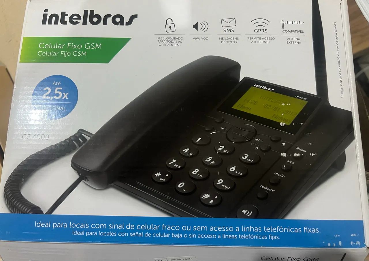 Telefone celular rural dual chip intelbras
