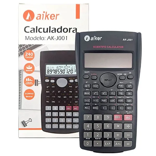 Calculadora Científica 240 Funções, Visor de 2 Linhas - Aiker AK-J001 em São Luís ma