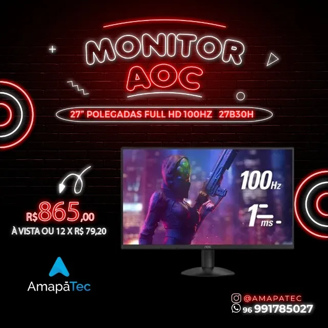 Monitor Aoc Gaming 27 100hz 1ms LED