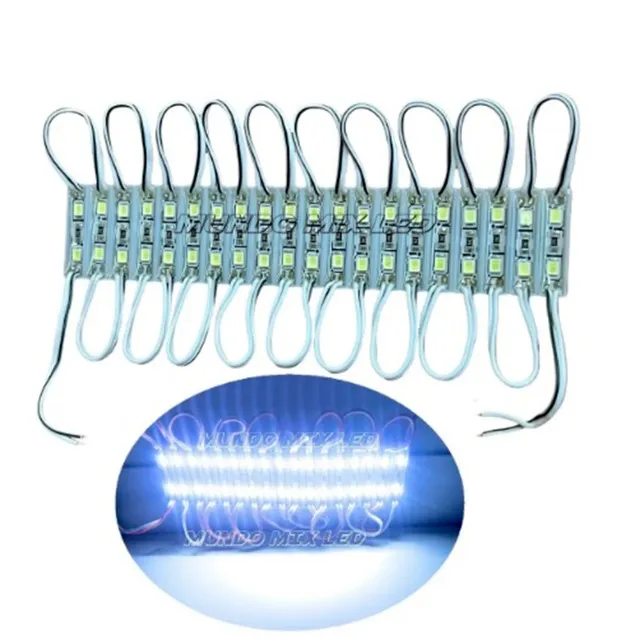 Kit 100 Mini Módulos Led 5050 2-Leds Branco Frio