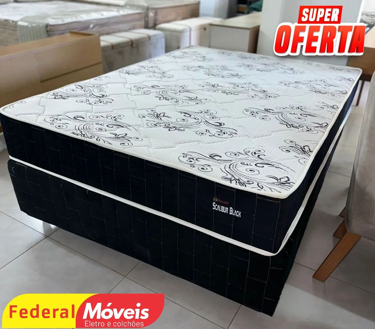 Cama Box  88m Base e Colchão - Mega Promoção  - Foto 2