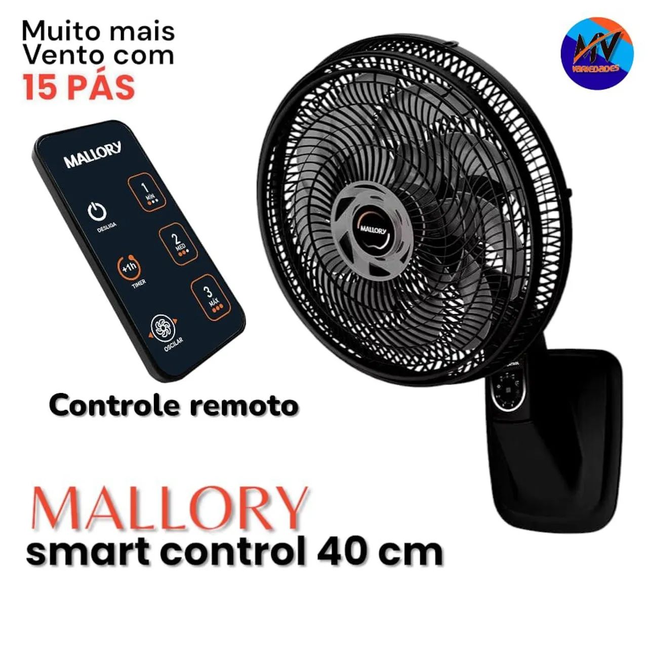 VENTILADOR DE PAREDE MALLORY SMART COM CONTROLE 