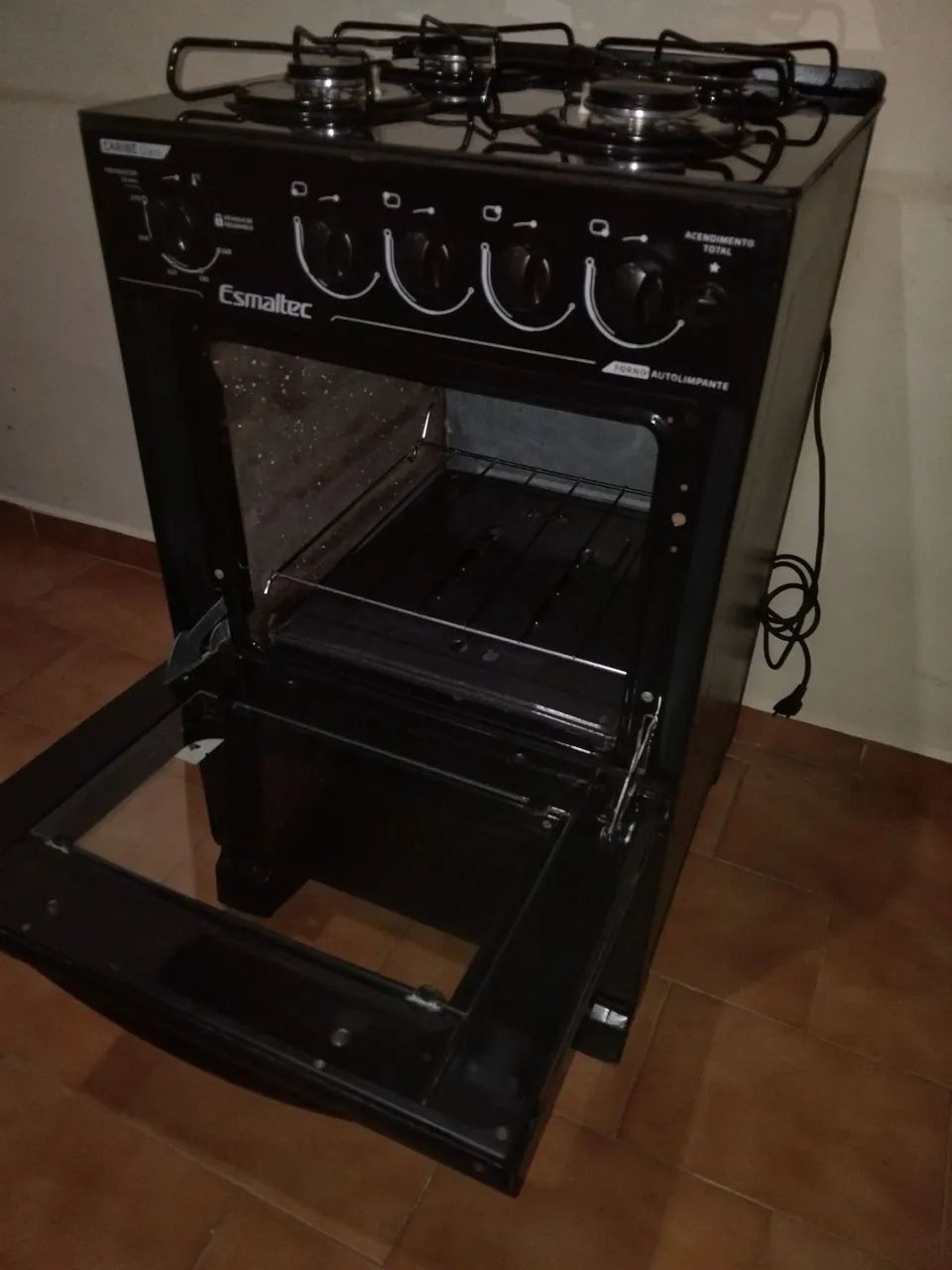 Fogão de 4 bocas da esmaltec mesa de vidro automático  - Foto 4