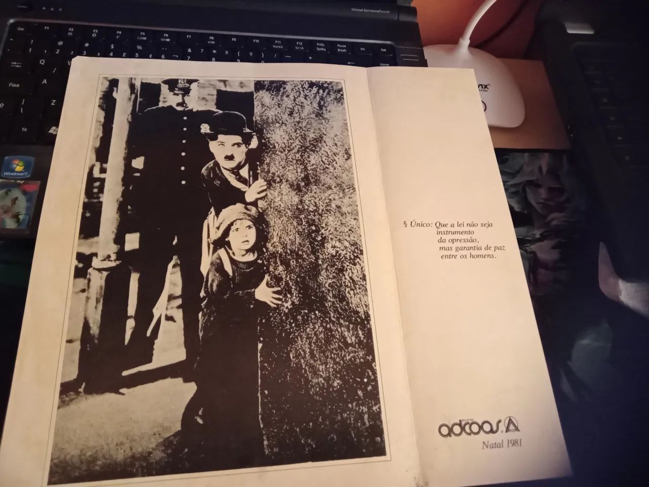 Poster Charles Chaplin Adcoas - Natal 1981