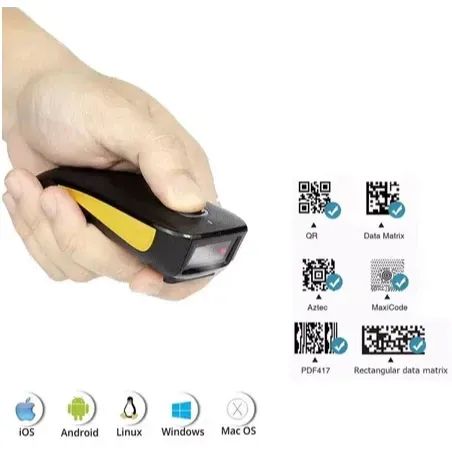 Leitor Código Barras Bolso Bluetooth 1D e 2d Qr Code O YANG C750 - Foto 3