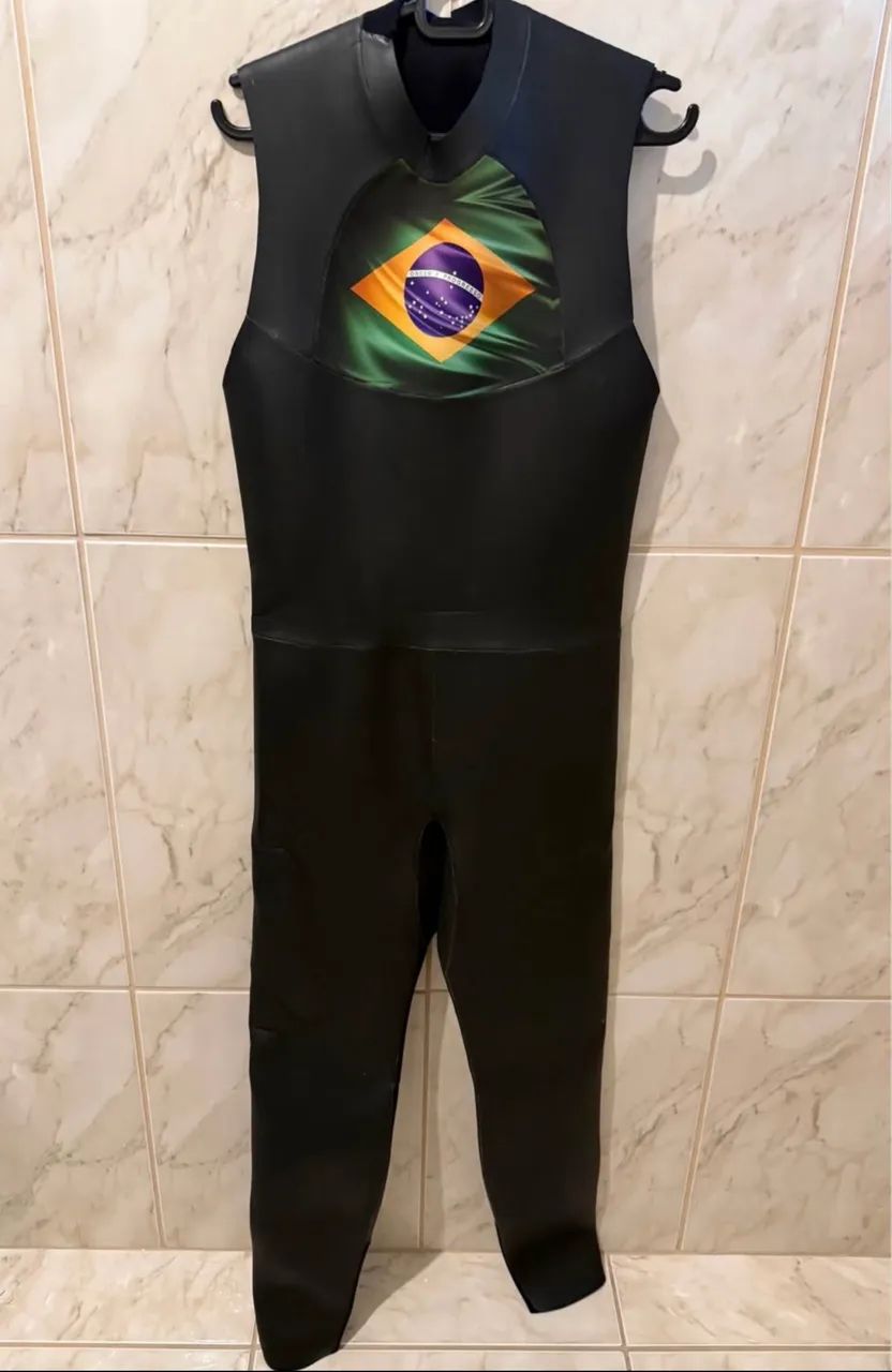 Neoprene Long John sem Manga com Back Zip 3mm Tamanho P