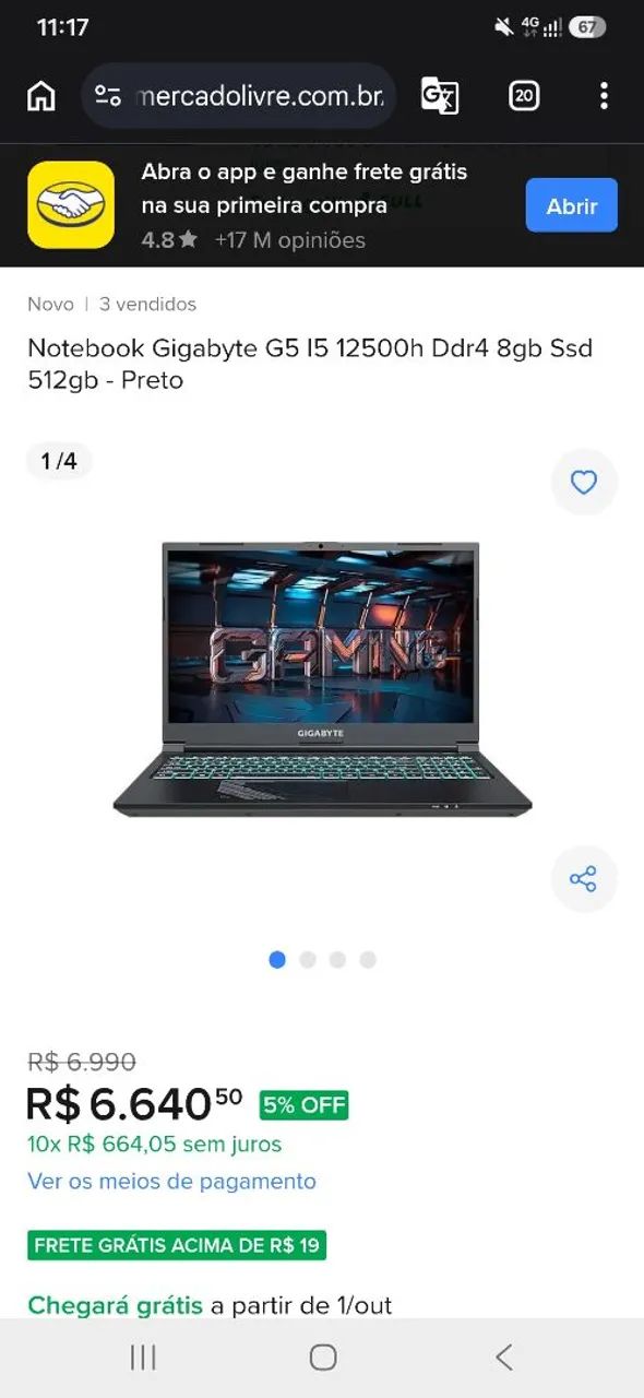 Notebook gamer Gigabyte KD5 - Foto 2