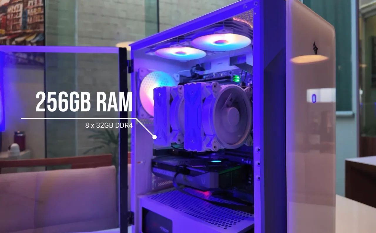 PC Workstation Gamer Dual Xeon 256gb Ram 5060TI - Foto 4