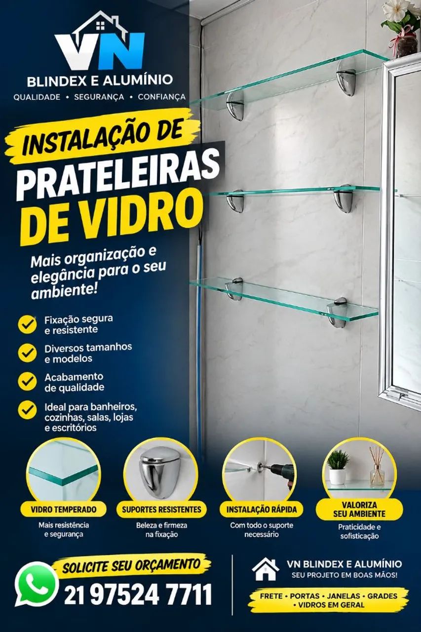 Prateleiras de vidro