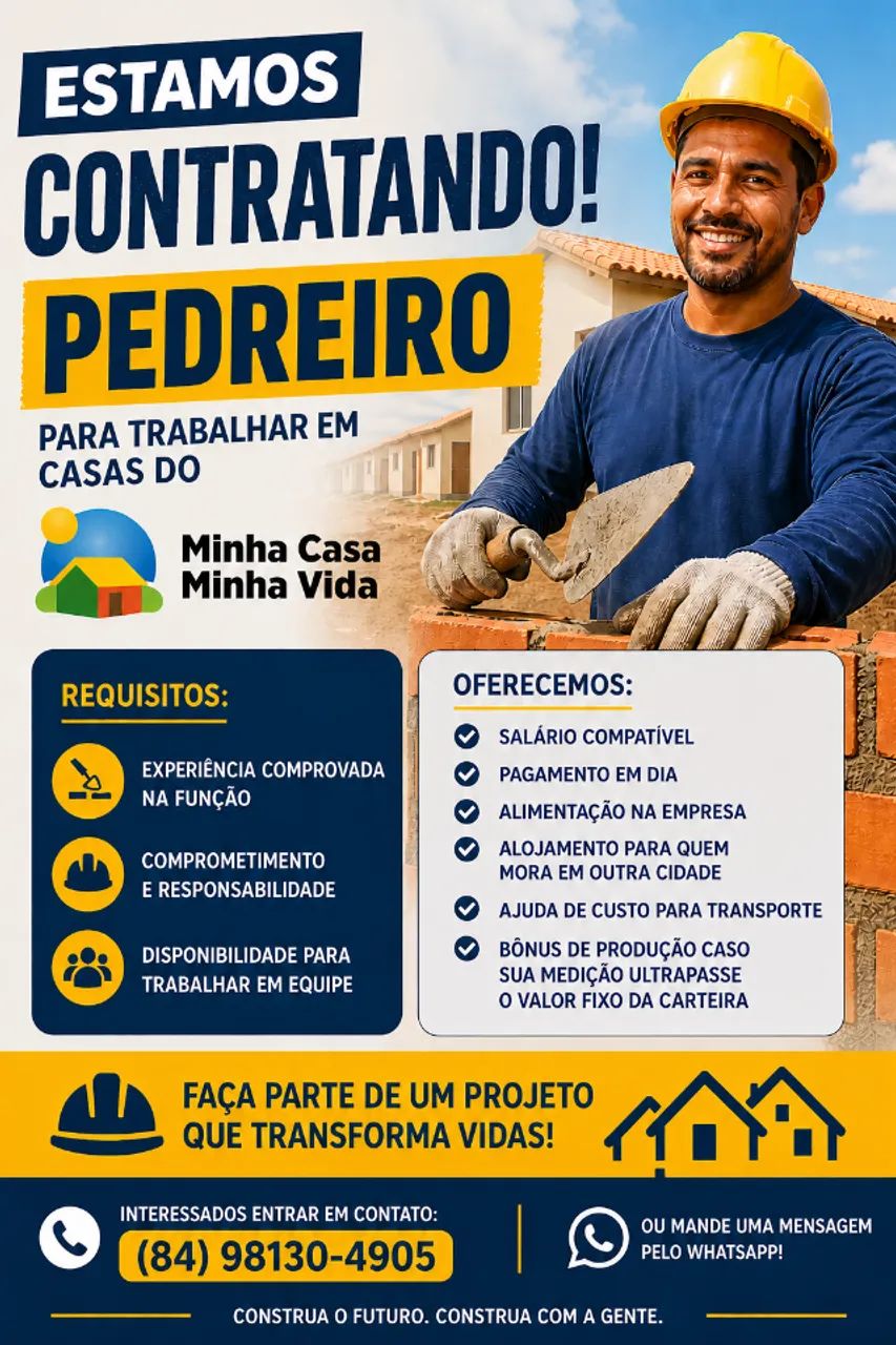 Vaga Para Pedreiro 
