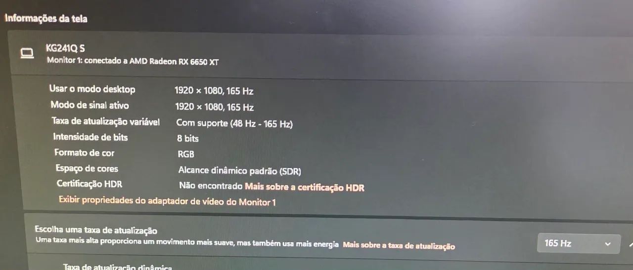 Monitor Gamer Acer KG241Q-S 165Hz 0,5ms - Foto 2