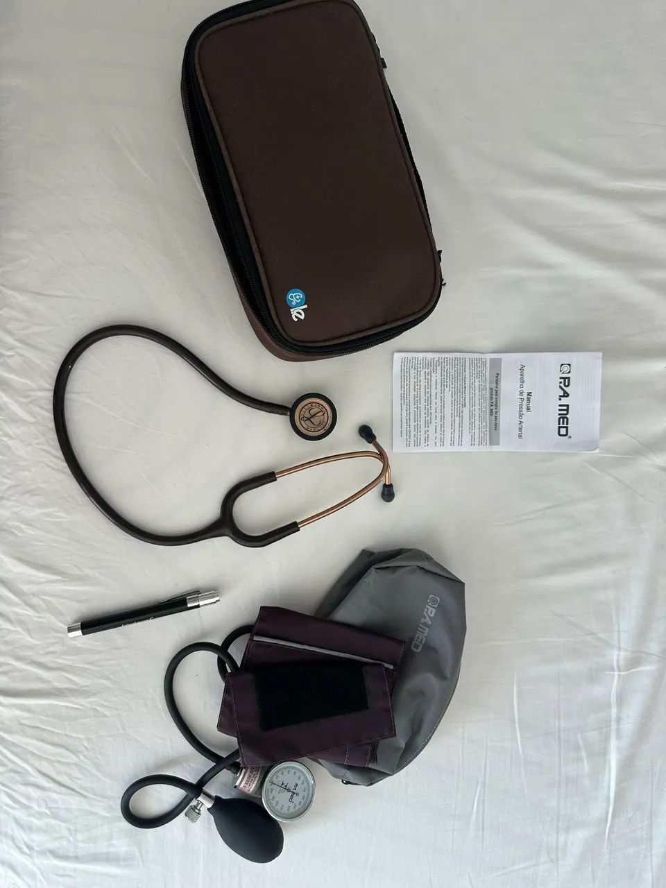Kit Estetocopio Classic lll Chocolate 5809 + Esfigno + Case + Lanterna - Foto 2