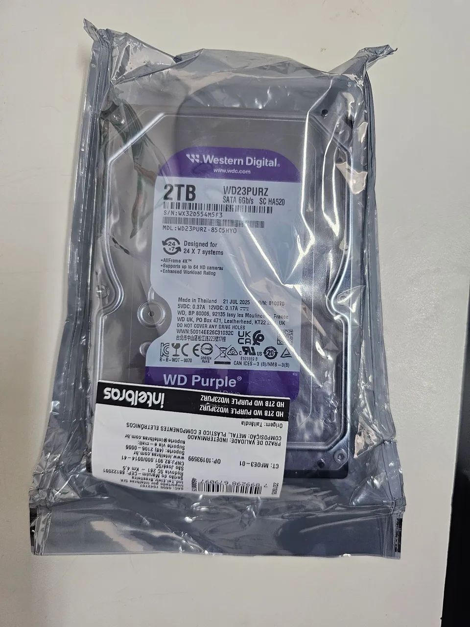 HD WD PURPLE 2TB LACRADO