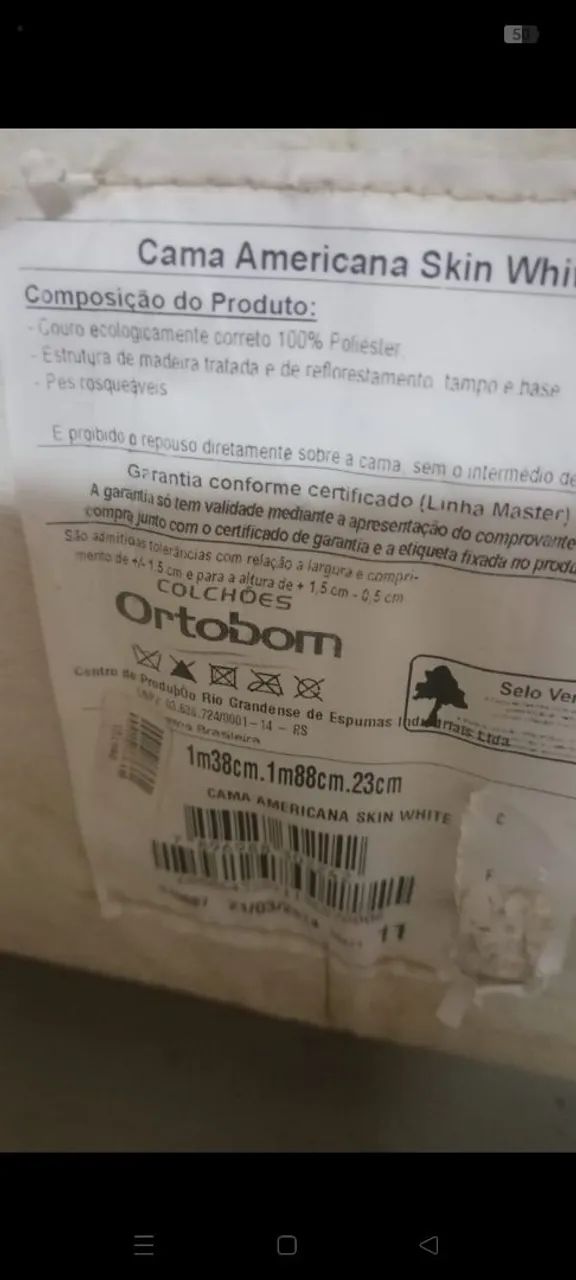 Colchão castor e cama Ortobom usados  - Foto 3