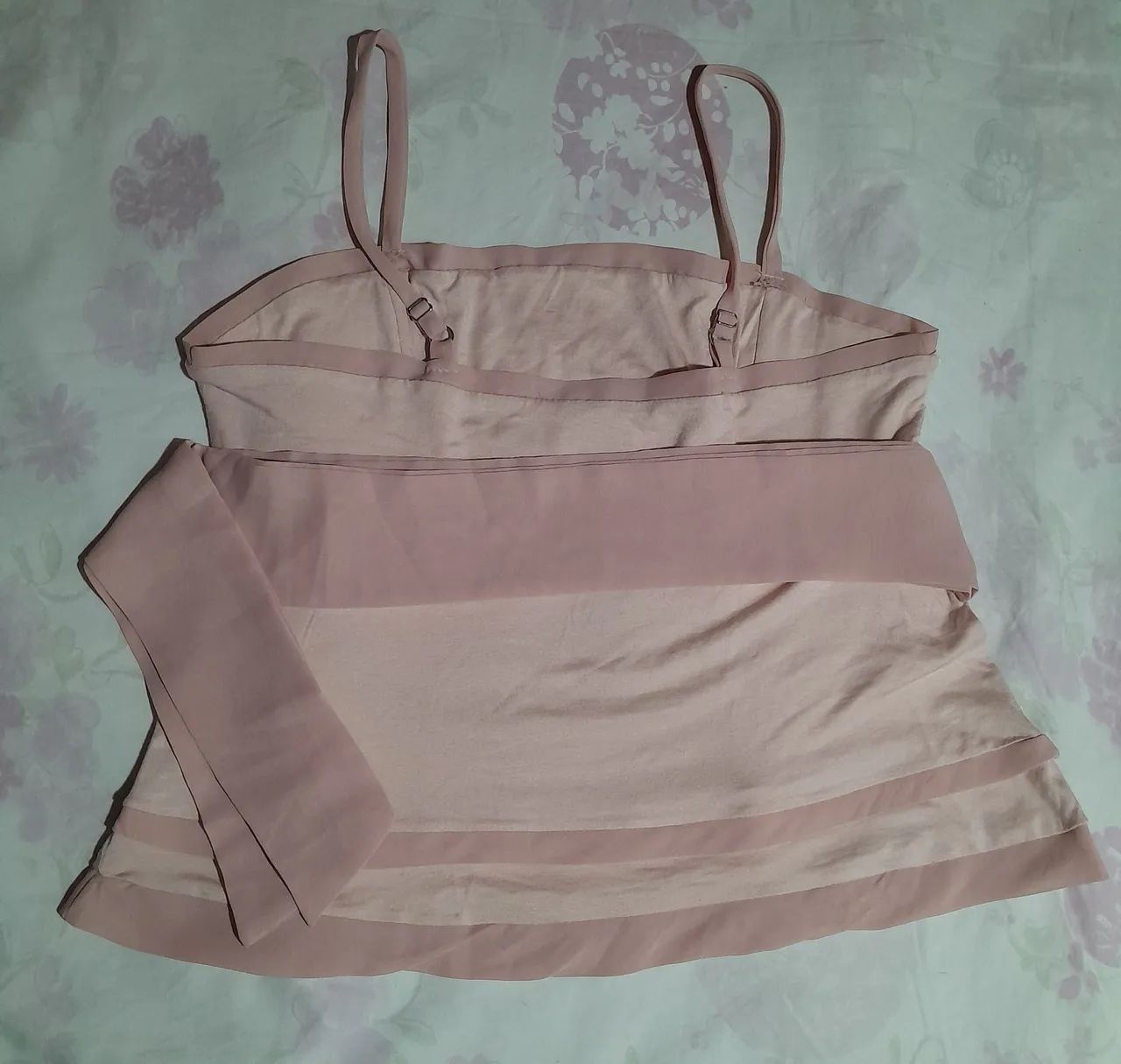 regata feminina rosa com renda - Foto 4