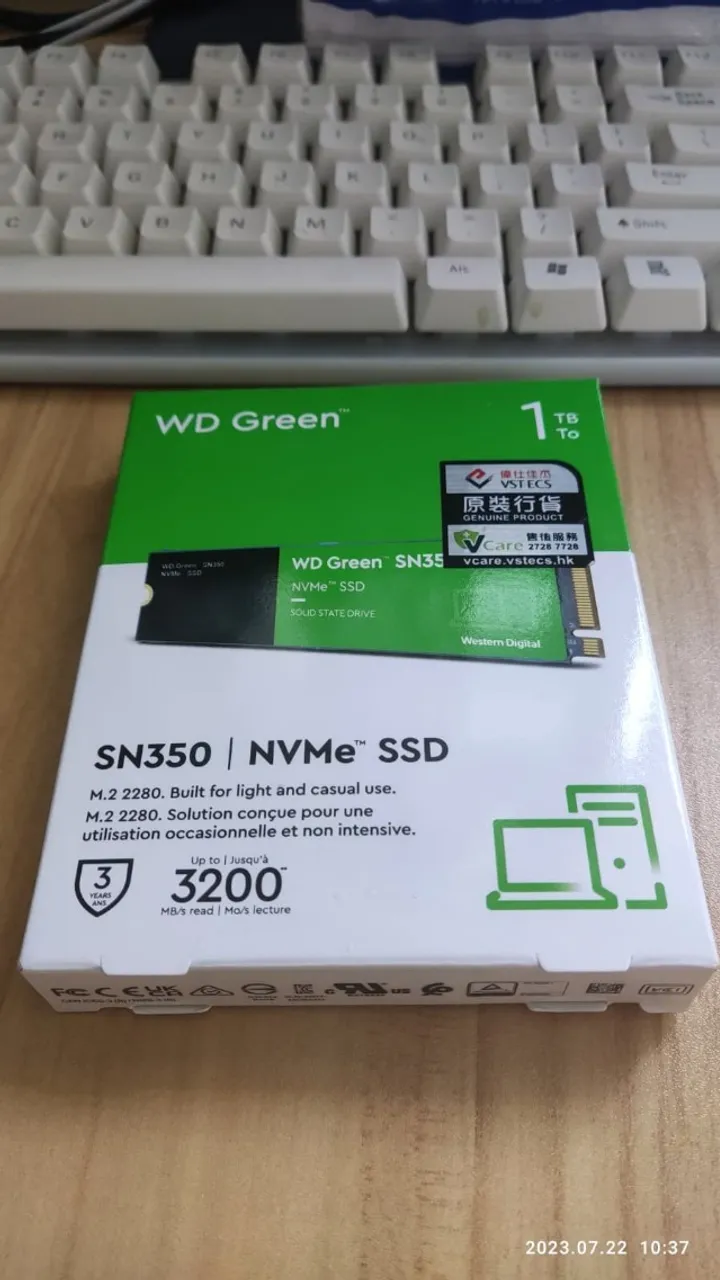 SSD WD Green SN350 480GB NVMe M.2 2280 para desempenho rápido