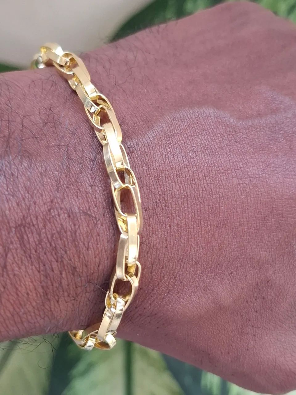 Pulseira de Moeda Antiga elo duplo 4mm