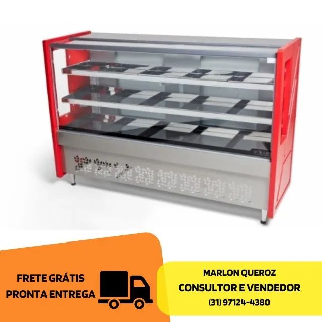 Balcão de Açougue Avícola 1,75M Vermelho