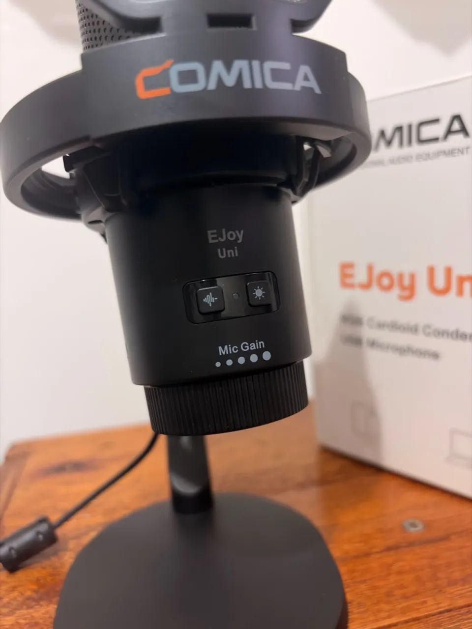 COMICA EJoy Uni Microfone USB Gamer RGB, Cancelamento de Ruído e Controle de Ganho - Foto 4