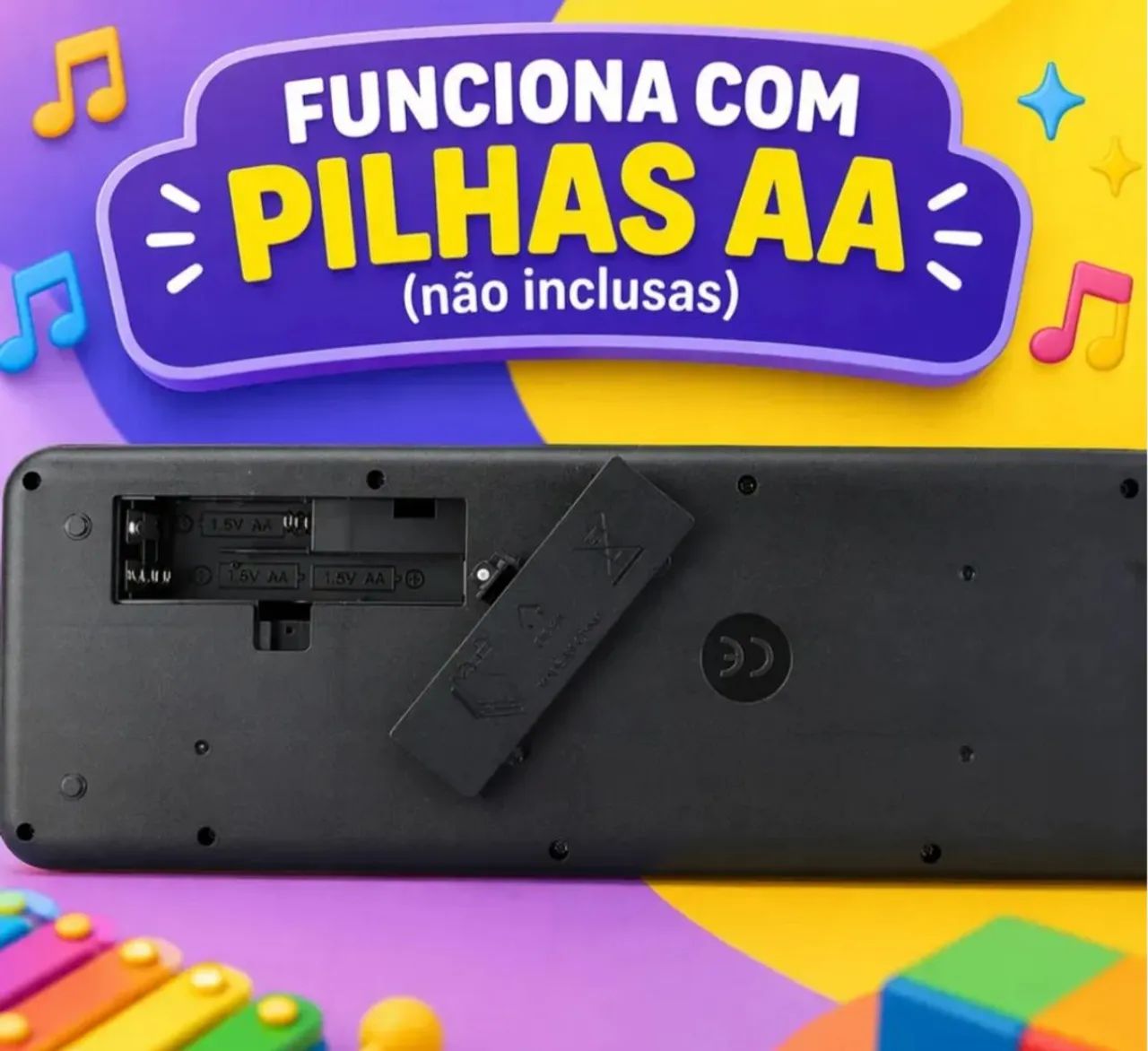 Teclado musical infantiil com microfone  - Foto 4