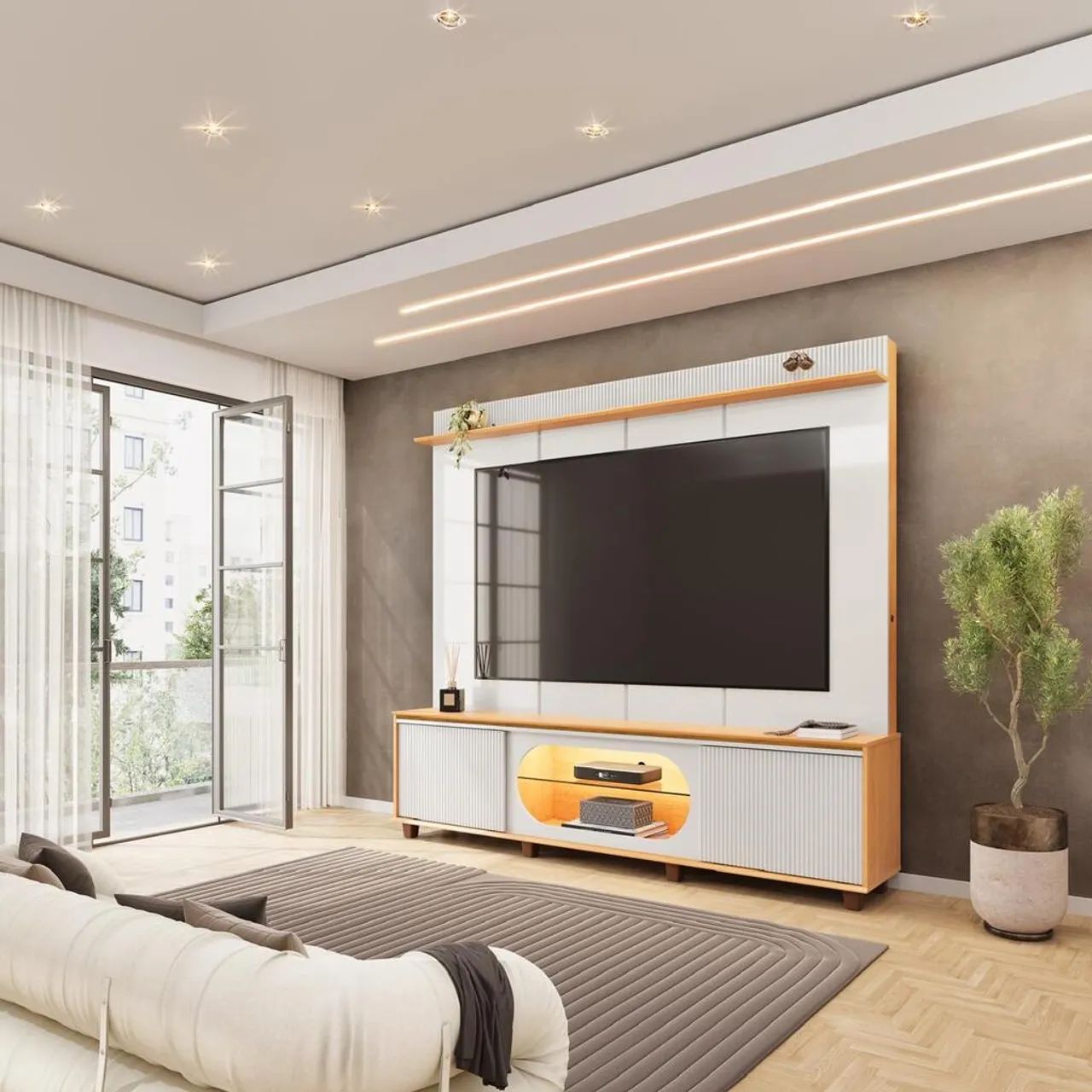 Home Maia DJ Móveis com LED, ideal para TV até 75?