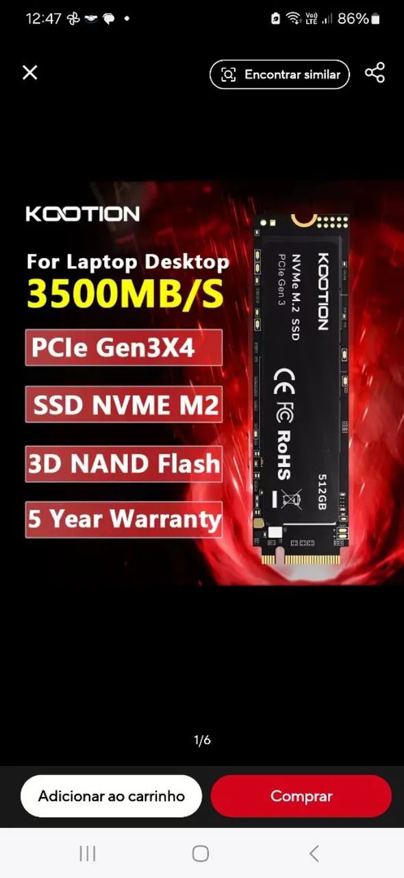 Ssd nvme m2 256