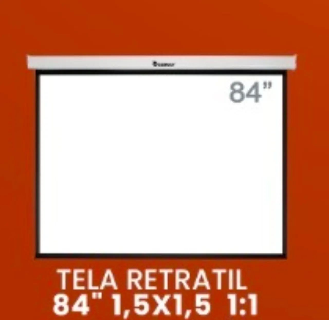 TELA PROJEÇÃO RETRÁTIL 84 POLEGADAS 