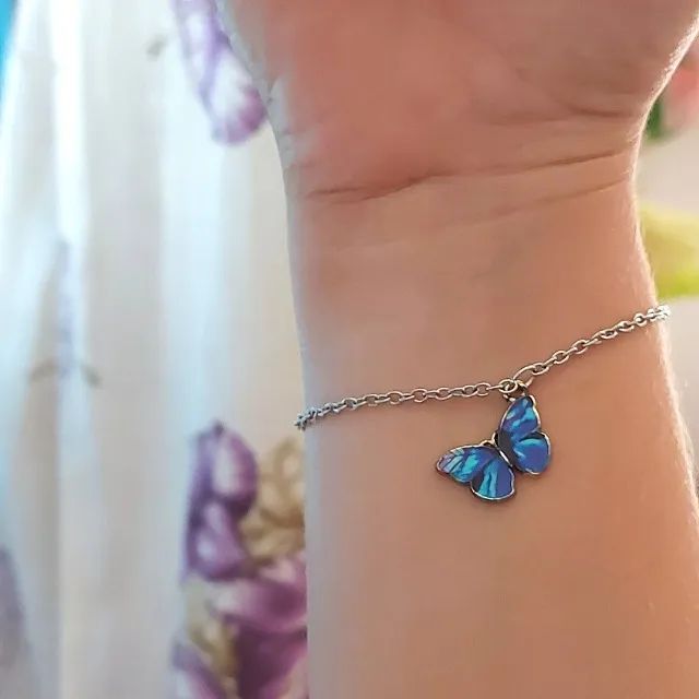 Pulseira Borboleta Azul