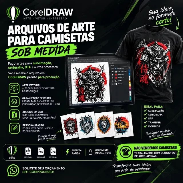 ARTE PARA CAMISETA EM CORELDRAW