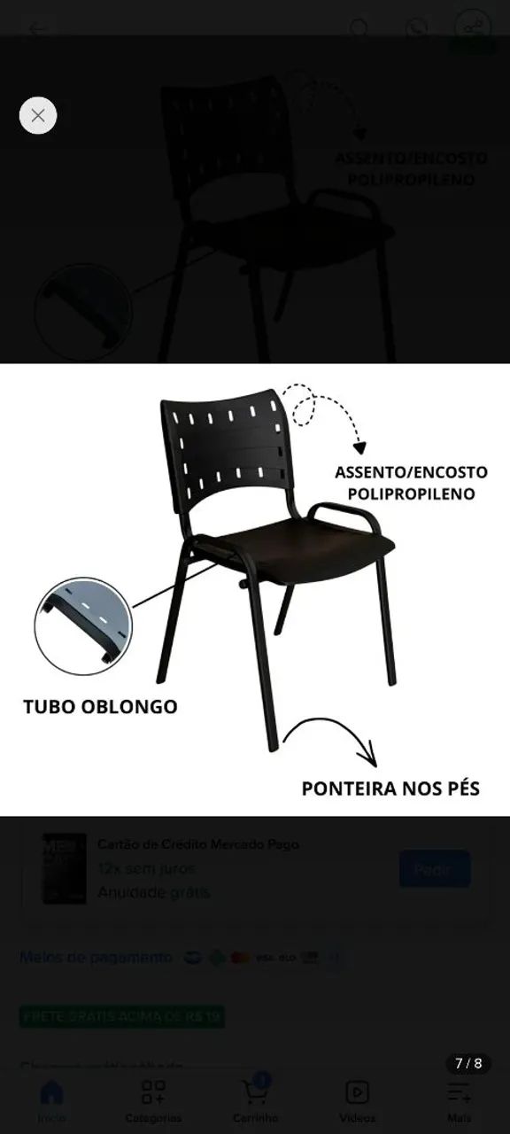 2 Cadeiras reforçadas vermelhas - Foto 3