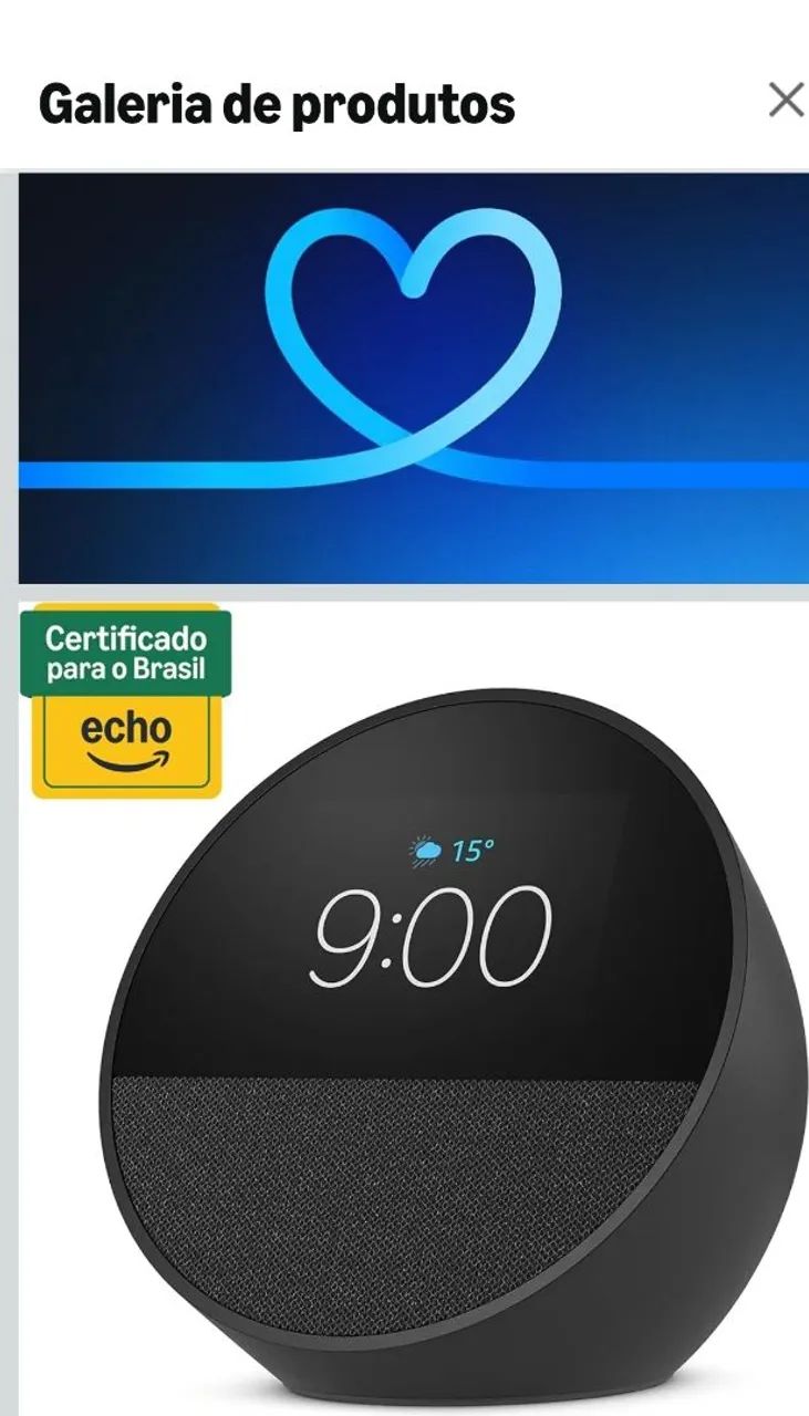 Echo Dot Spot Amazon Com Relógio Caixa<br>De Som Inteligente - Foto 4