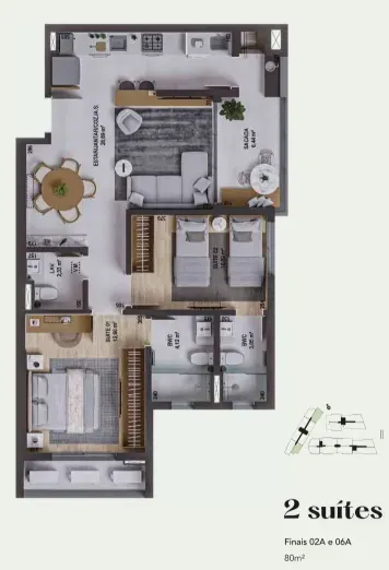 PLANTA 80m²
