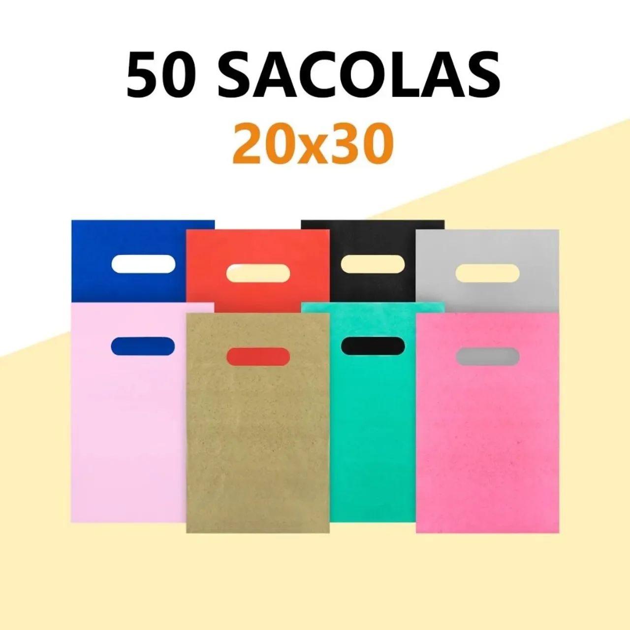 Sacolas kit boca de palhaço 50 unidades 30x20 