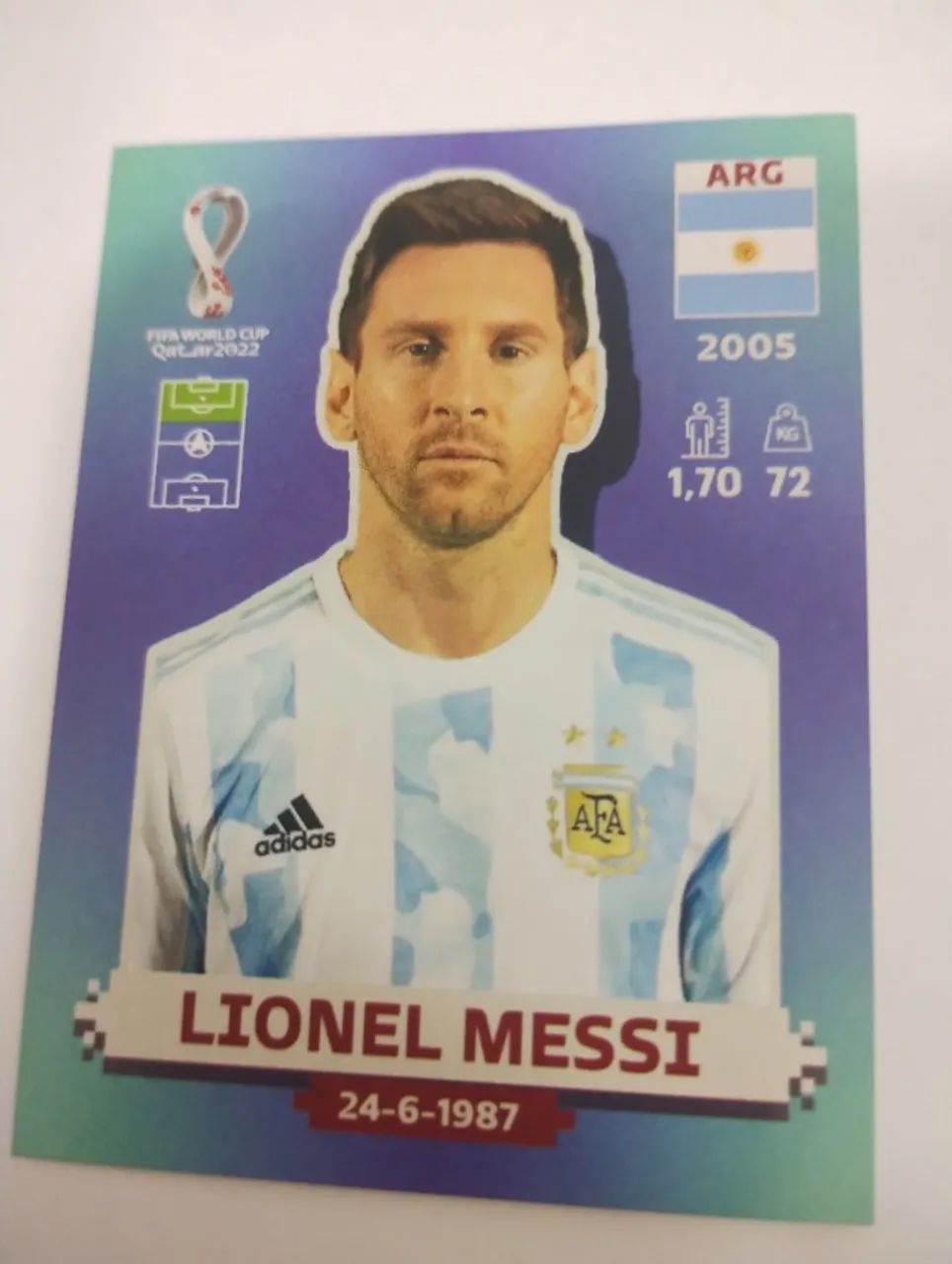 Messi figurinha Copa 2022 Qatar