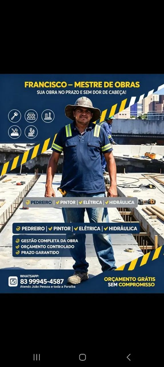 FRANCISCO MESTRE DE OBRA EM GERAL