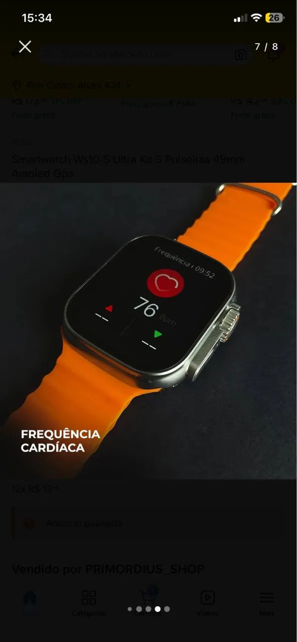 KIT Smartwatch WS10-5 ULTRA + 5 pulseiras + entrega grátis! - Foto 3