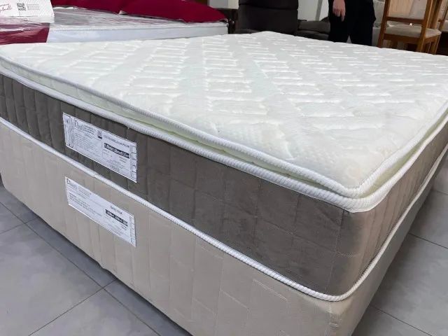 Conjunto Cama Box Solteiro Berillo 88x188x25cm  Pronta Entrega - Foto 2